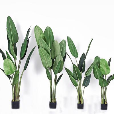 China High Simulation Banana Plant Paradise Plant Decor Tropical Bonsai Plant Tree Home Greenery Direct Fake Plastic Artificial Potted For Indoor for sale