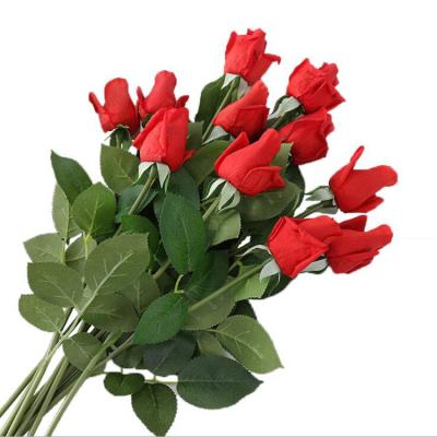 China Good Quality Artificial Flowers Natural Real Touch Rose Real Touch Artificial Roses Bud Latex Silk Flower Decoration for Ornament Wedding Home for sale