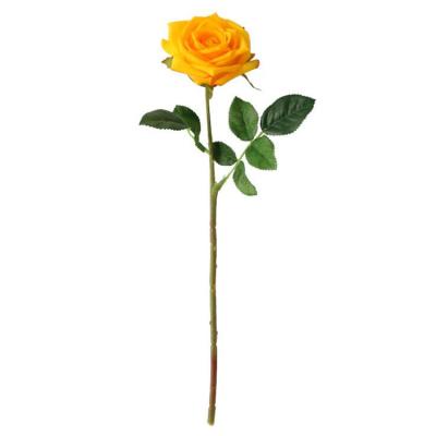 China Direct Single Eternal Rose Latex Silk Roses Flower Artificial Flowers Touch Natural Real Touch Plant Decoration For Wedding Home Table for sale