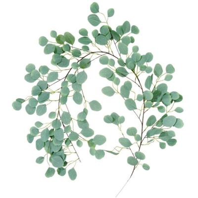 China Wholesale Natural Plant Fake Touch Eucalyptus Garland Leaf Vines Artificial Eucalyptus Ivy Greenery Hanging Wall Decor for Wedding Home for sale