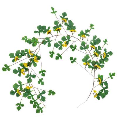 China Natural Touch Daisy Flower Vines Hanging Garland High Quality Silk Leaves Artificial Ivy Leaf Plants Vine For Wedding Garden Decoration for sale