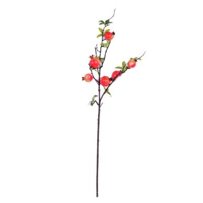 China Home High Quality Artificial Pomegranate Branch 6 Fruit Decor Fake Wedding Decorative Group Of Heads Fruits Stems For Table Shooting Home Wedding Decor for sale