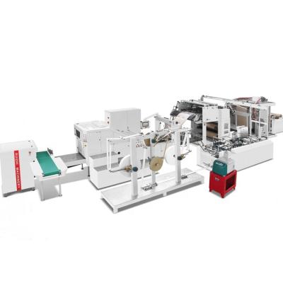 China food & Beverage Factory Automatic Paper Bag Purchasing Machine With Integrated Flat Handle Paper Bag Production Line Automatic Paper Bag Production Line for sale