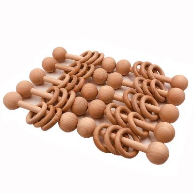 China Soft Toy Organic Beech Wooden Teething Baby Jingles Toys for sale