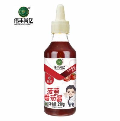 China Wholesale cheap 290g/bottle zero-fat pineapple-seasoned tomato sauce healthy food can make various dishes for sale