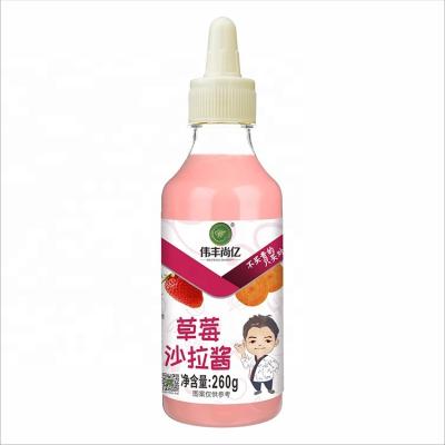 China Healthy Food Professional Pink Strawberry 260g New Salad Dressing For Various Vegetable Salads Fruit Salads for sale