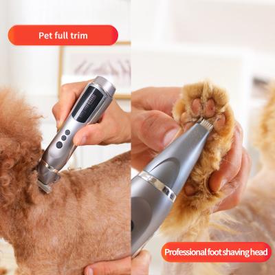 China INGUIDE USB Pet Foot Hair Trimmer Professional Refillable Pet Shaver 2N1 Cat Dog Electric Grooming Remover Viable Electric Pet Clippers for sale