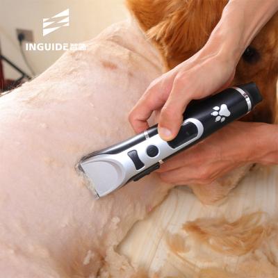 China INGUIDE USB Rechargeable Dog Hair Trimmer Professional Waterproof Rechargeable Dog Hair Trimmer Pet Hair Trimmer Kit Grooming Trimmer for sale