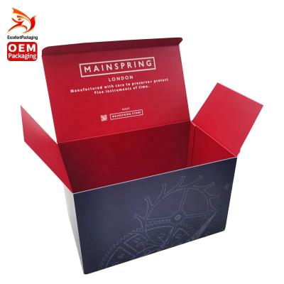 China Recyclable High Quality Rigid Corrugated Paper Box Color Print Gift Box Watch Packaging Box for sale