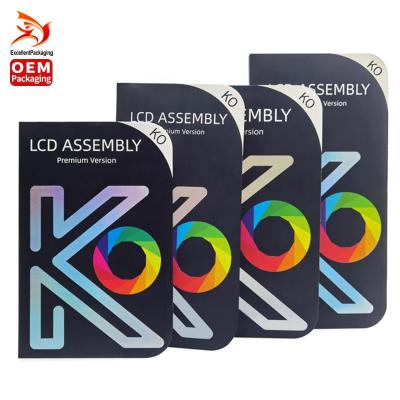 China consumer electronics moblie phone lcd screen packaging box gold stamping cardboard box heat sealed blister packaging for sale