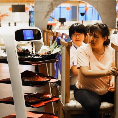 China Smart Hotels Keenon Robot Artificial Intelligence Serving Restaurant Food Robot Robot Waiter for sale