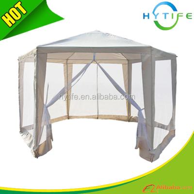 China White POLYESTER 2x2x2m Gazebo Square Hot Tub Mesh Gazebo for sale