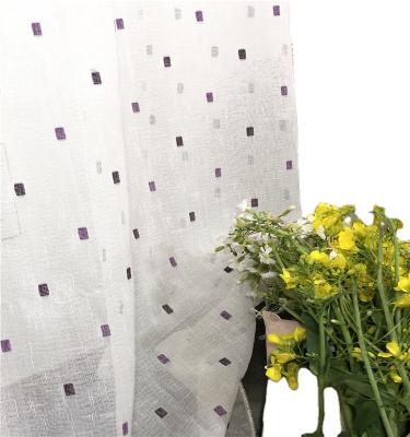 China Factory Price Europe Newest Modern Dot Jacquard Style Sheer Window Curtains for sale