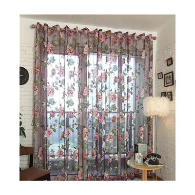 China Modern hot sale factory direct floral print ready made curtains for living room home for sale