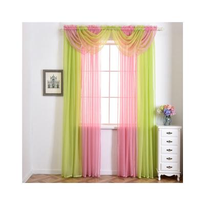 China 100% Sheer Blackout Polyester Ready Made Voile Curtains With Drapery Design For Living Room Curtains for sale