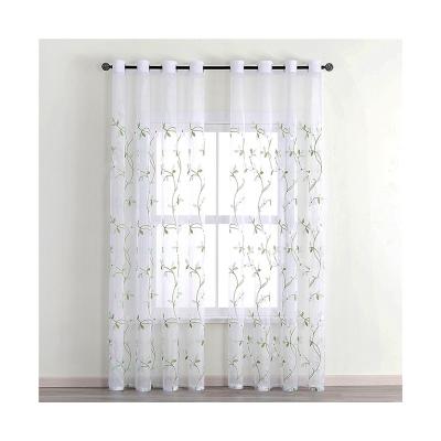 China High Quality Blackout Luxury Embroidery Pure White Turkish Curtains For Hotel Home Window for sale