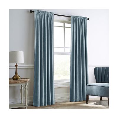 China Blackout Factory Direct Simple Modern Style Holland Soft Velvet Curtains For Living Room Bedroom for sale