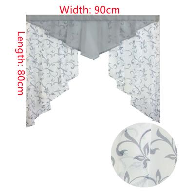 China Wholesale Cheap Blackout Kitchen Printed Curtain Sets 3pcs Ready Made Curtains For Kitchen Window for sale