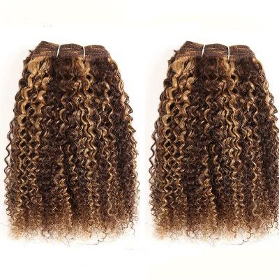 China Brazilian Virgin Hair Extensions Highlight Curly Bundles Cuticle Blonde Hair Water Water Weave Curly Hair Bundles Weave for sale