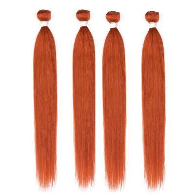 China Straight Hair Orange Color Hair Bundles Brazilian Virgin Hair Extensions Straight Hair Bundles Weave for sale