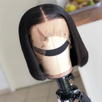 China Bob Lace Front Wig Brazilian Remy Hair 13x4 Straight Lace Front Human Hair Wigs Short Wig Lace Front Wig For Black Women for sale