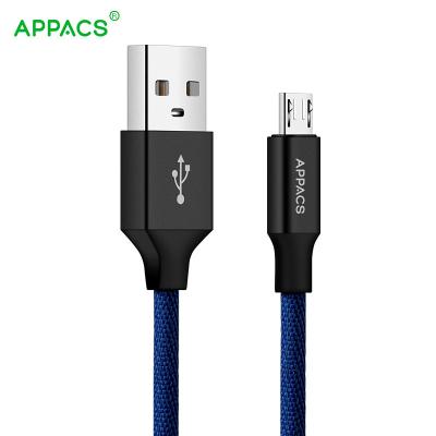 China 2019 Wholesale High Quality Ultraprecise Nylon Braided Mobile Phone Data Cable Micro USB Fast Charging 2.4A Have Current for sale