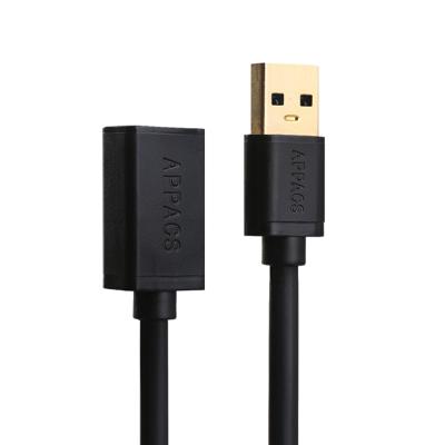 China Camera APPACS 3.3ft USB 3.0 Extension Cable Black 0.5M Male to Female for Mobile Phone Charger for sale