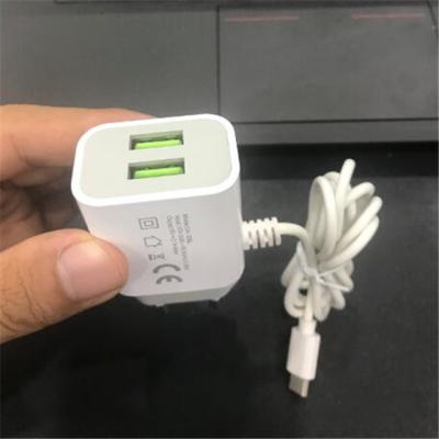 China Portable Mobile Cell Phone Promotion 5V 2.1A Charger Factory Price EU Plug Micro USB Wall Charger with USB Cable Travel Adapter for sale