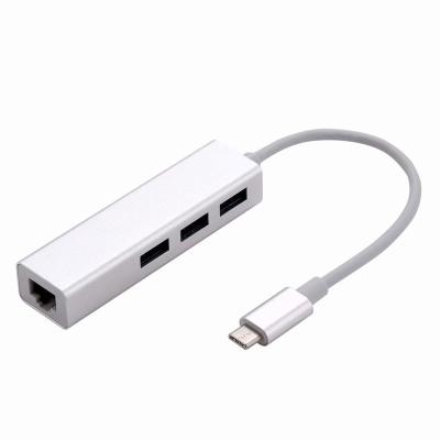 China USB 2.0 Ethernet C Hub Computers Gigabit LAN 3 to Multiple Type RJ45 Ports Windows 7/8 USB Adapter Support for sale