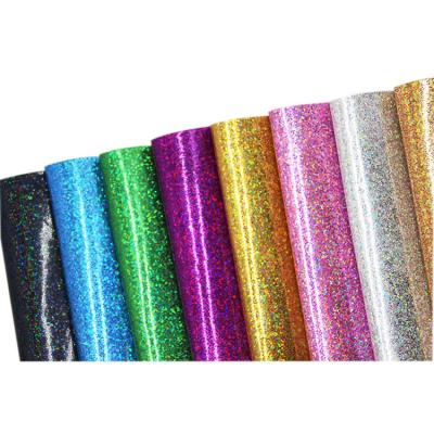 China Viable Vinyl PVC Fabric Glitter Faux Leather Mirrored PVC Sticker Artificial Leather For Sofa for sale