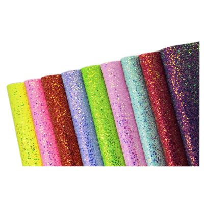 China Durable Glitter Leather Covers 100% Synthetic PU Faux Leather For Bows for sale