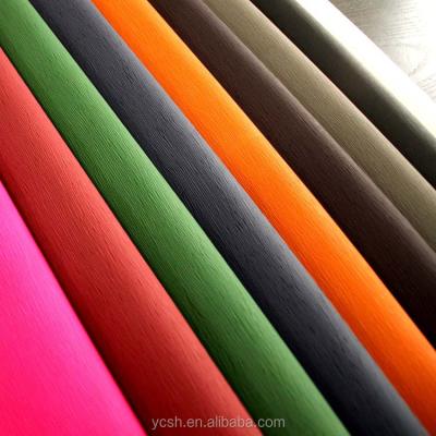 China Wholesale Colored 0.6mm Embossed PU Leatherette Abrasion-Resistant For Notebook Cover, Furniture, Wallet for sale