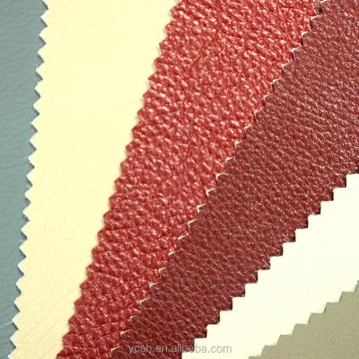 China Abrasion-Resistant Microfiber Fabric Lychee Pattern Leather PU Leather For Shoes Bags for sale