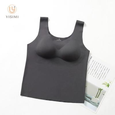 China Breathable Female Non-trace Heated Top Sleeveless Thickened Underwear Jelly Warm Women Soft Tank Winter Vest for sale