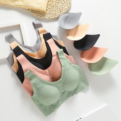 China QUICK DRY Seamless Bras For Women BH Underwear Lift Up Bralette With Top Pad Vest Bra Tik Tok Top Selling In America Aliexpress Latex 3 PC for sale