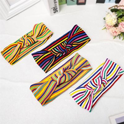 China Kontted Eco-Friendly Wholesale Custom Fancy Headband Cute Hair Accessories Korea Headband Yoga Elastic Headband For Women for sale