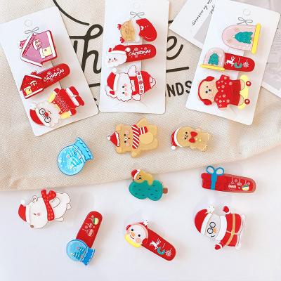 China 3pcs/set Christmas Sweet Hairpin Set Cute Cartoon Platypus Acrylic Clip Girl Sweet Bangs Clip for sale