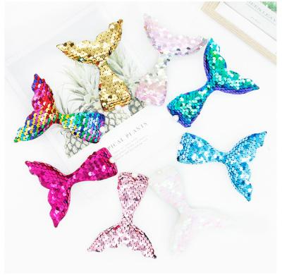 China European and American cute flip hairpin new style mermaid tail hairpin children cartoon sequined platypus clip for sale