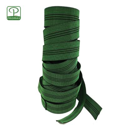 China Elastic Upholstery Rubber PVC Coated Furniture Webbing Belt Woven Sofa Elastic Webbing for sale