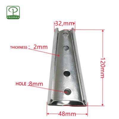 China 120mm Tapered Sofa Bed Hardware Industrial Furniture Metal Connector Zinc White Connecting Buckle for sale