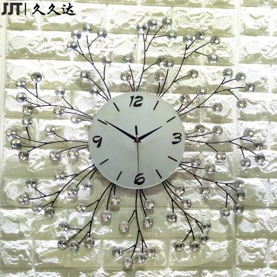 China Antique odm style/type quartz analog luxury home wall clock OEM modern wall clock large mirror wall clock decor for sale