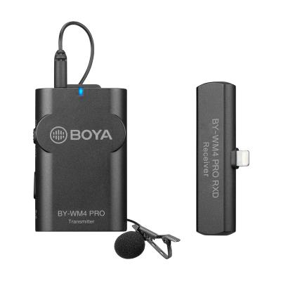 China BOYA WM4 PRO-K3 2.4G Microphone Bodypack Lavalier Microphone Ultracompact Recording Wireless System 2.4G For Lightning IOS YouTube Livestream Vlog Devices for sale