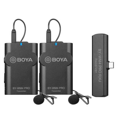 China BOYA BY-WM4 PRO-K6 2.4G Microphone System Wireless Radio (2 Transmitter + 1 Receiver) for Smartphones Live Streaming Video Vlog for sale