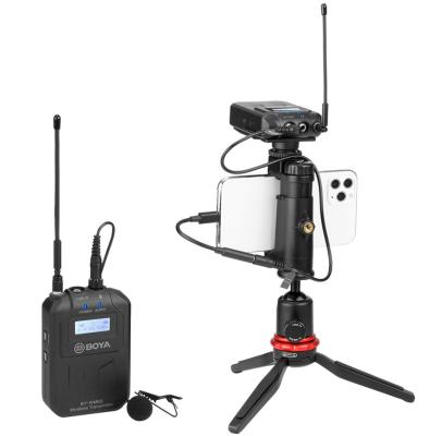 China BOYA BY-WM6S Wireless Microphone Lavalier UHF Microphone Wireless System with 48-Channel 3.5mm Output for Phone Tablet DSLR Camera Camcorder Recorde for sale