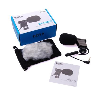 China Shooting MIC Boya BY-VM01 Omni 3.5mm Directional On-Camera Shooting Weapon Microphone for DSLRs, PC, Recorders for sale