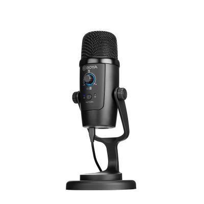 China USB Video Microphone BOYA BY-PM500 Conference USB Condenser Microphone with Table Stand for Streaming PC Podcast Smartphone USB-C YouTube Mac for sale