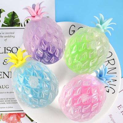 China Release Stress Candy Color Novelty Calm Focus Worry and Relaxation Pineapple Bead Squeeze Ball Busy Sensory Toy for sale