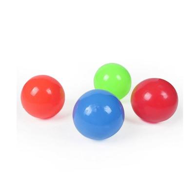 China Plastic Factory Directly Relieve Wall Ball Stick Anti Strain Sticky Squishy Toys Glow Ceiling Splat Target Ball Hook Throw Sticky Balls for sale