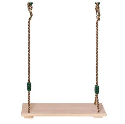 China Toy Children Hanging Chair Wooden Rustic Environmental Outdoor Tree Furniture Seat Roap Pine Swing With Rope for sale