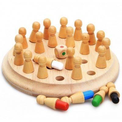 China Parent Interactive Exercise Baby Wooden Kid Chess Memory Color Game Board Game Logical Thinking Ability Memory Puzzle Toys for sale